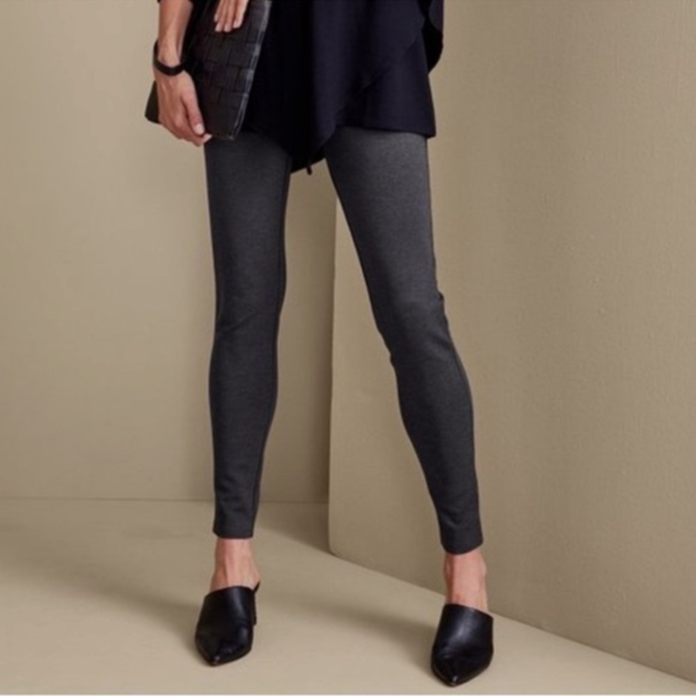 SOFT SURROUNDINGS NWT Soft Essential Ponte Leggings in Charcoal Heather Size 3X